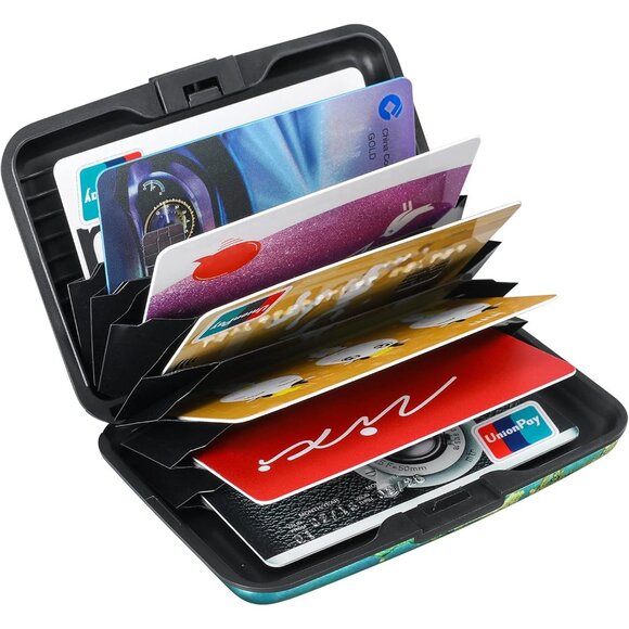 Wallet Credit Cards Holder Apricot flower - Picture 5 of 7